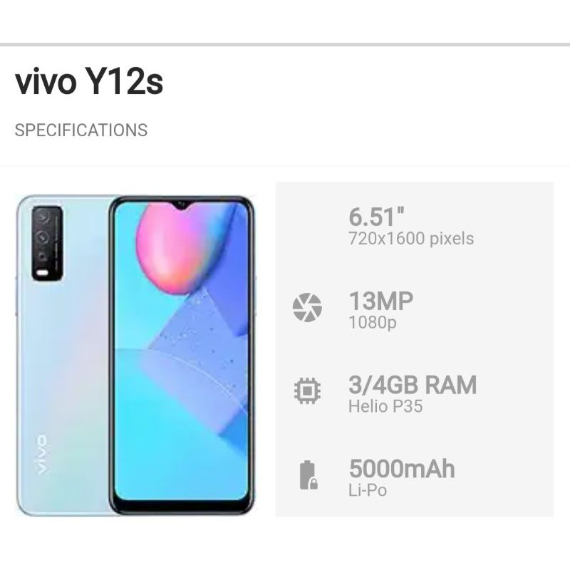 Vivo Y12s Ram 3gb 32gb Garansi Resmi Vivo Y12s Hp Vivo Y12s Hp Vivo Y12s Hp Murah Vivo Y12s Shopee Indonesia