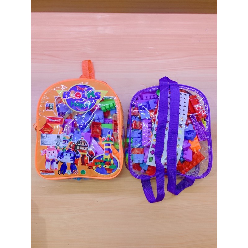 lego block tas ransel j202 isi 102 pc ATAU blok jojo 30pc / bongkar pasang / puzzle