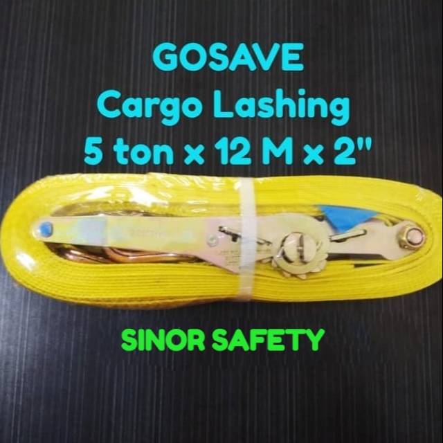 GOSAVE Webbing Cargo Lashing Belt Ratchet Tie Down Trackbelt Rachet 5Ton x 12Mtr