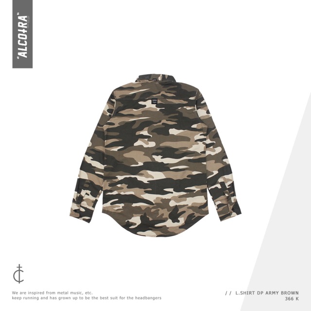 L.SHIRT DP ARMY BROWN