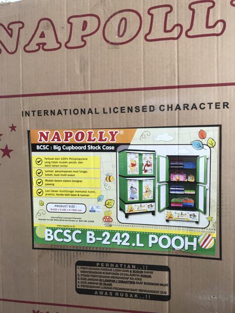 Promo New Year Container Karakter Anak  Container Pintu Laci Plastik Container Bcsc B-242l Pooh/kst