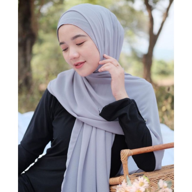 Lehsa Scarf Blue Grey By Zaco.id (PRELOVED)