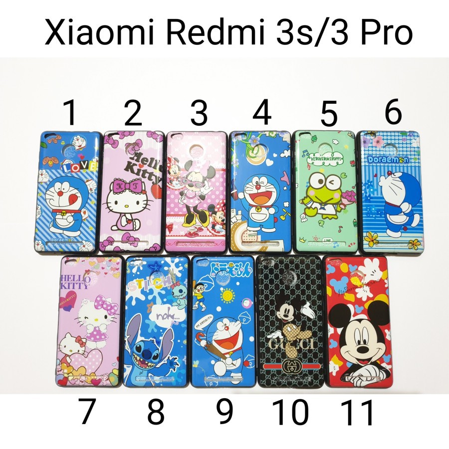 Case Softcase Karakter For Xiaomi Redmi 3s  /Case Xiaomi Redmi Pro3