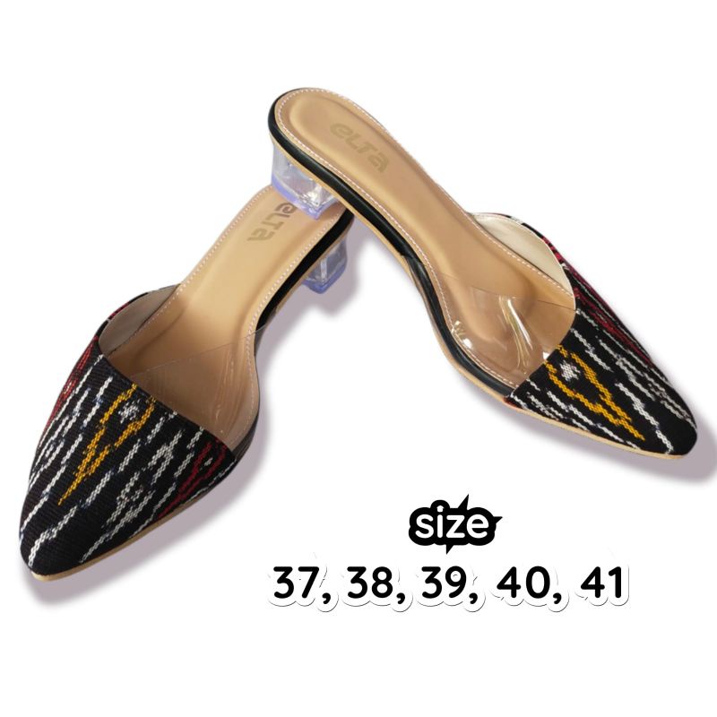Flat shoes tenun etnik / Sepatu hak / Sepatu wanita terkini fashionable