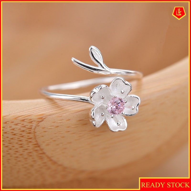 [Ready Stock]Elegant Graceful Sakura Ring Female Minimalist Creative