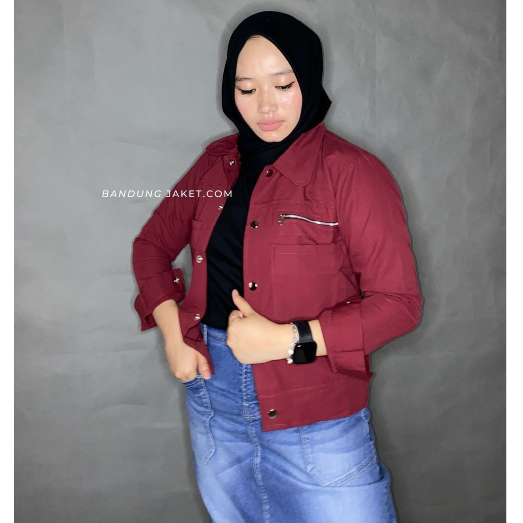 POLAND JAKET || POKET ZIPPY || JAKET WANITA