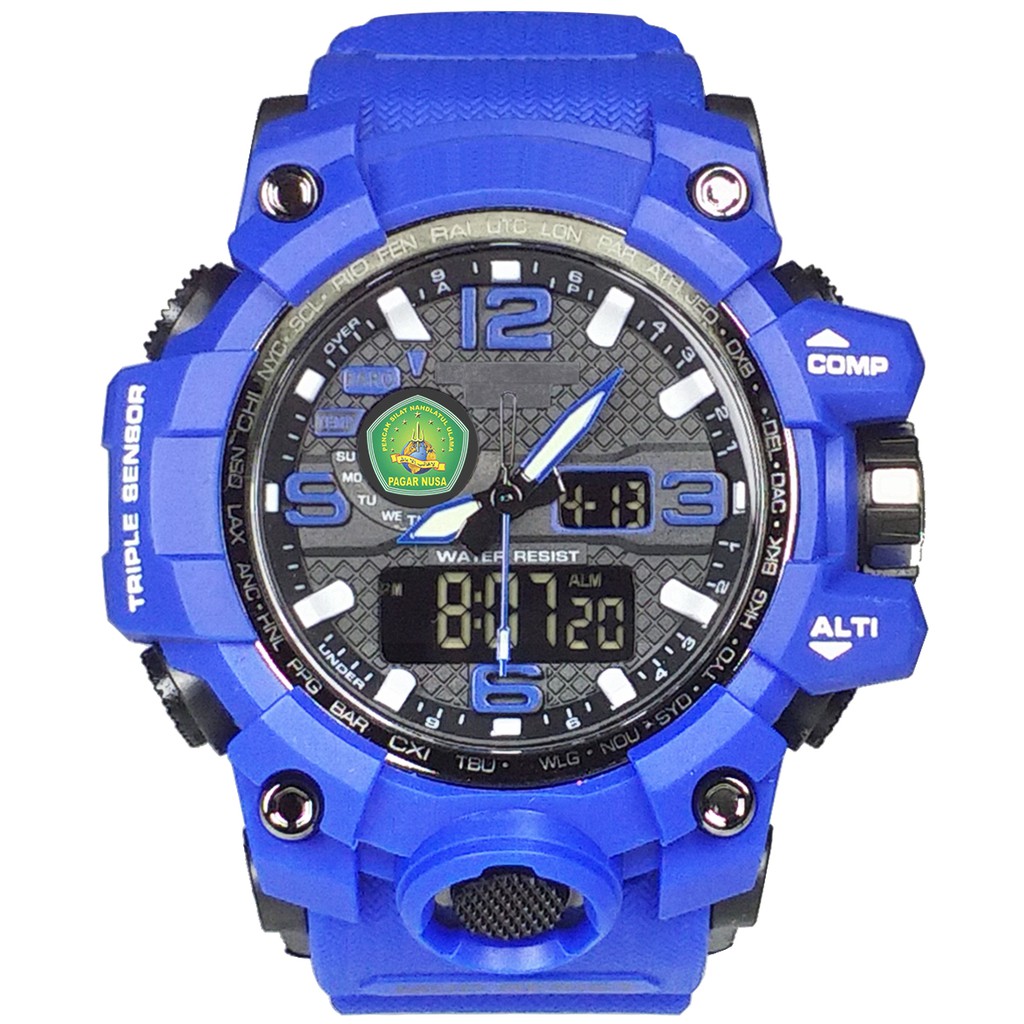 (Istimewa Bossque) Jam PAGAR NUSA - NU DT Full Biru (Exclusive)