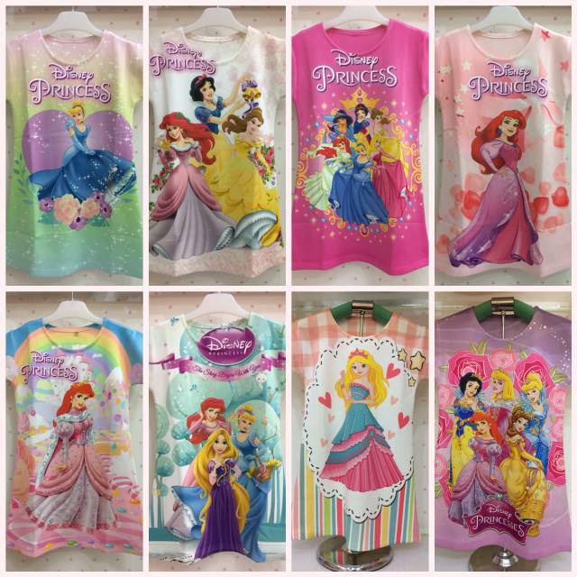 Dress anak Disney Princess scuba premium