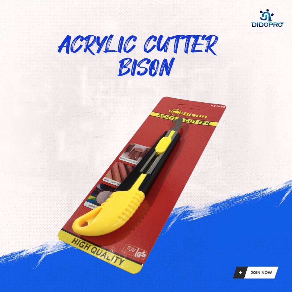 Pisau Potong Plastik Akrilik BISON KS1880 Acrylic Plastic Cutter