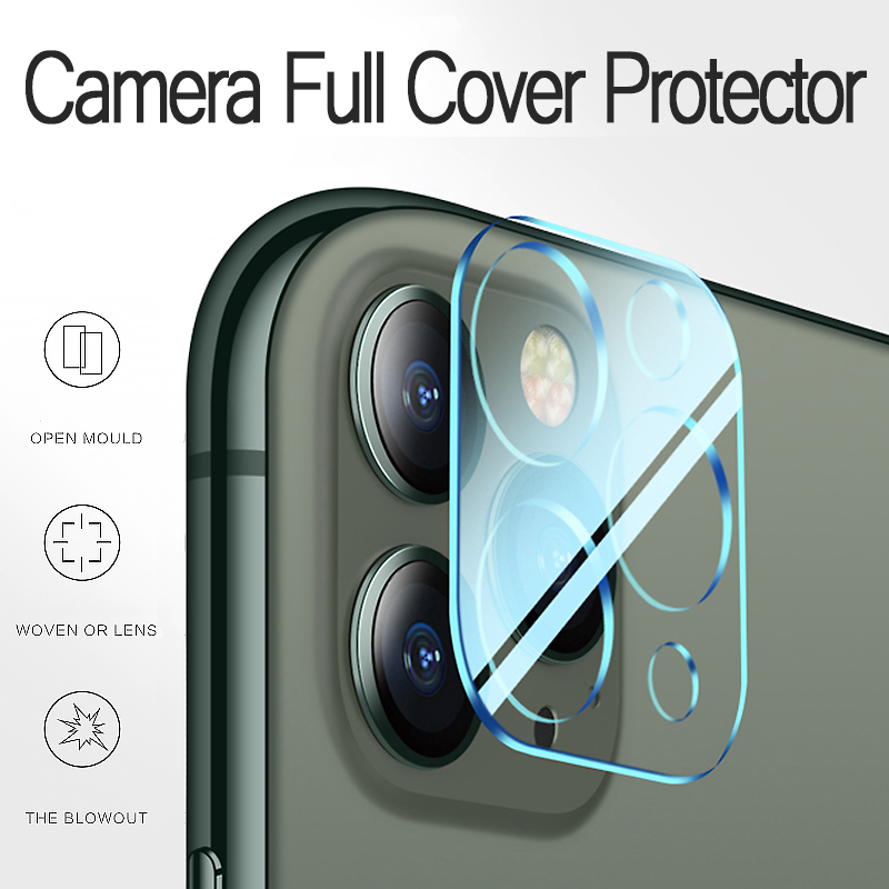 1pcs 99D Full Cover Camera Lens Film For iPhone 12 Pro Max Mini iPhone 11 Pro Max Camera Lens Film Tempered Glass For iPhone 6 7 8 plus x xs xs max xr Protector Film Tempered Glass