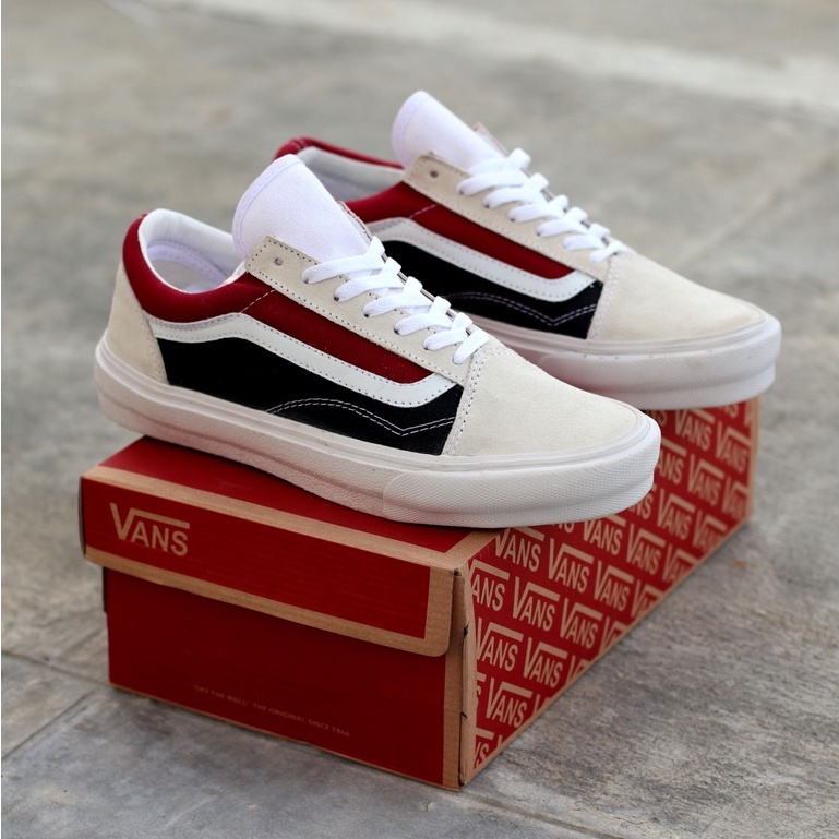 OLDSKOOL RETRO BLOCK DARK BLACK RED WHITE PREMIUM