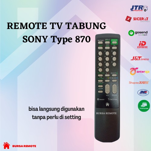 Remot / Remote SONY Tabung tipe 870 / ECERAN Dan GROSIR