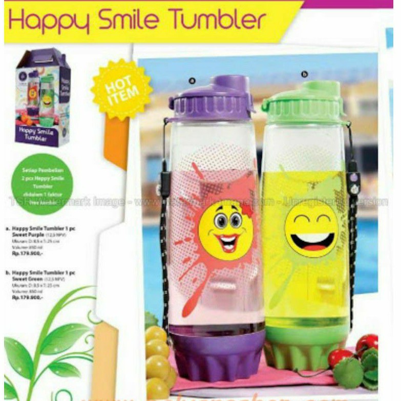 Botol minum untuk anak dan dewasa Tumbler happy smile ifa cookware 2 pcs + 2 varian warna
