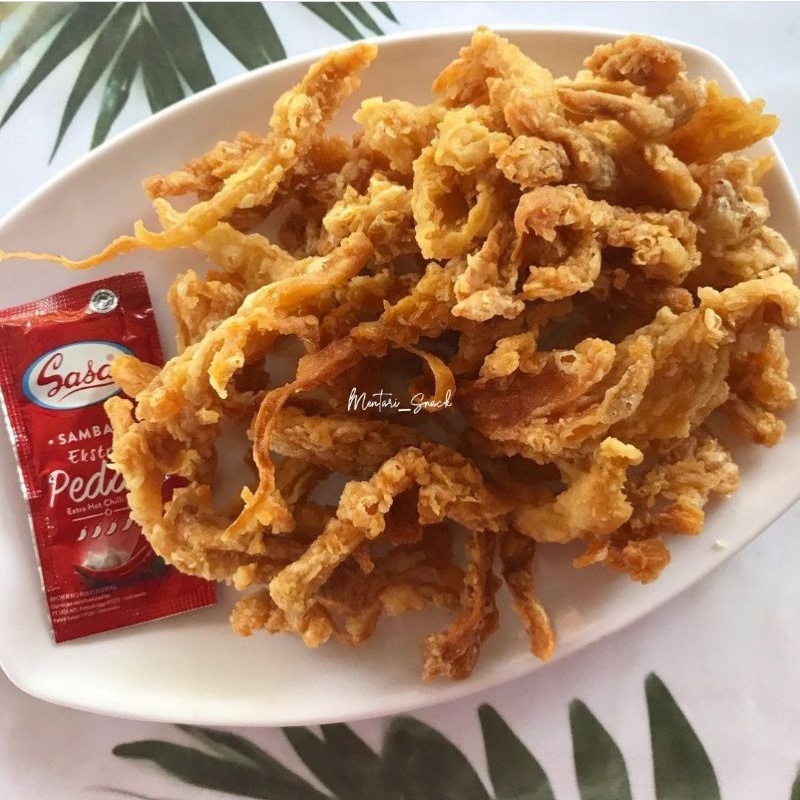 

Jamur Crispy Gurih Pedas Daun Jeruk 100 Gram