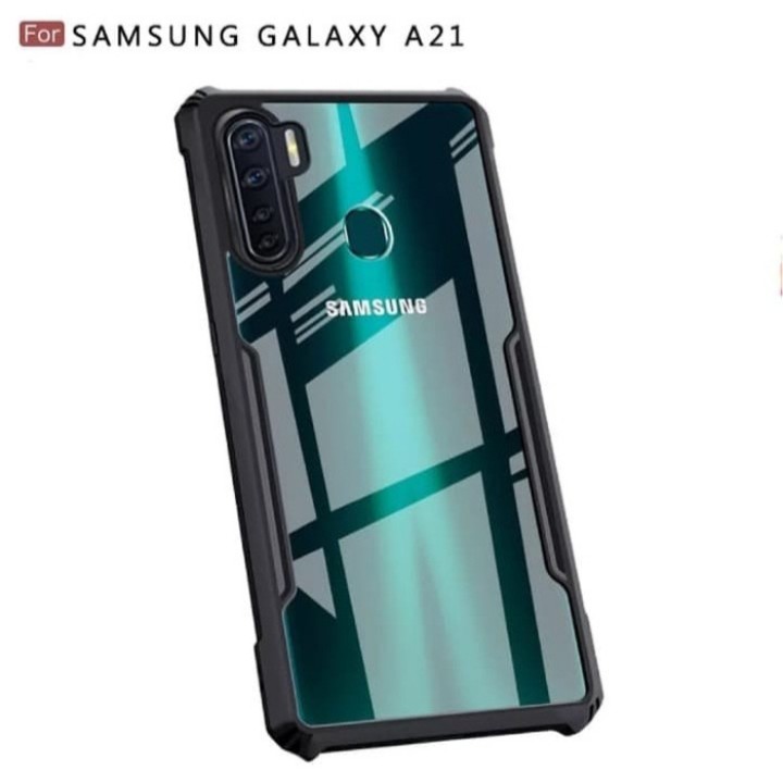 Samsung Galaxy A21 Hardcase Shockprooft Transparant Casing Samsung A21