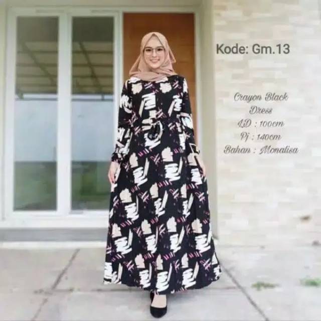 Fourfashion GAMIS ALONA / GAMIS CRAYON / JEMMA MAXY DRESS GAMIS MONALISA MUSLIMAH FASHION MAXY