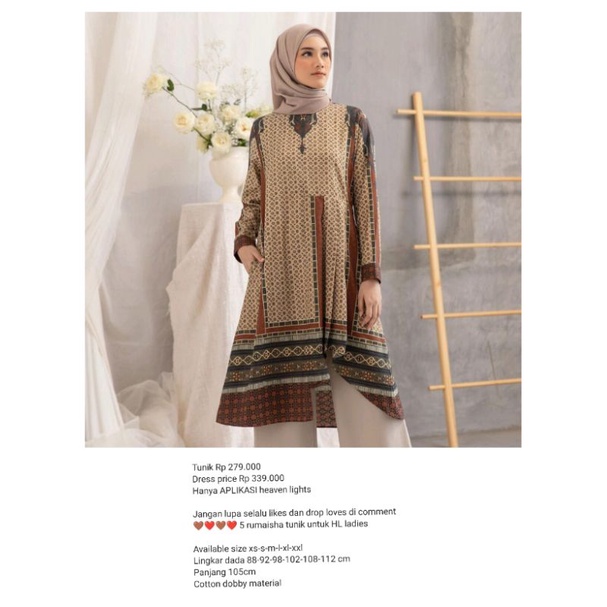 Preloved Rumaisha Tunik Tarka M by Heaven Lights