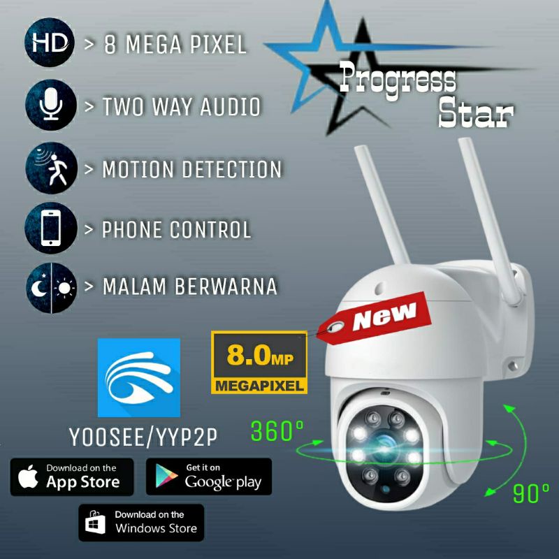 New Yoosee HD 8MP FULL HD Outdoor Wifi Cctv Ip Camera Waterproof