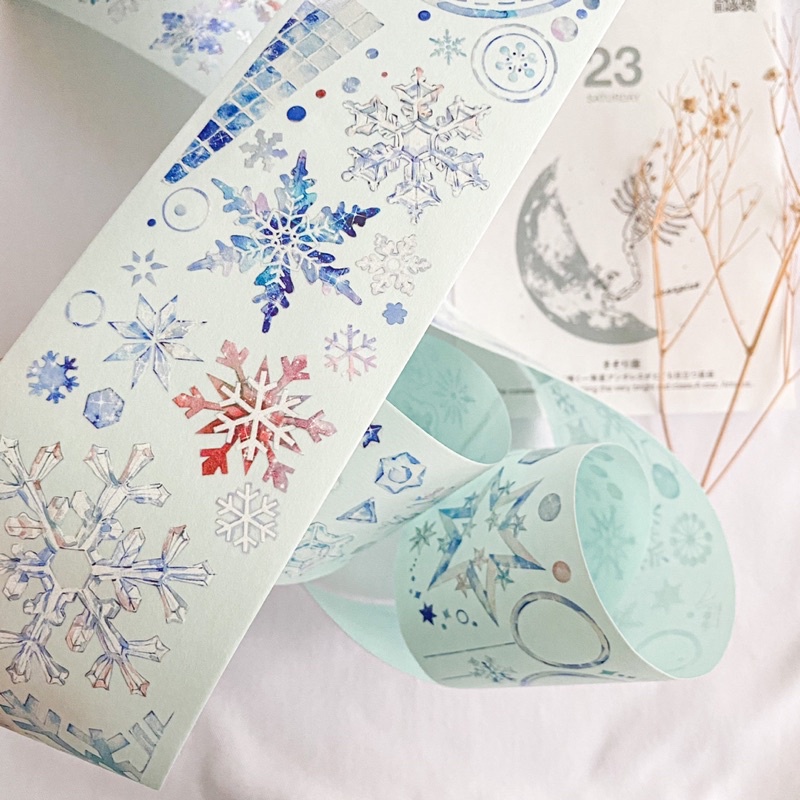 

[Sample] TimeGrid Snowflakes Washi Tape