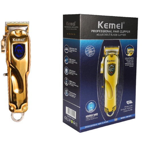 KEMEI 2010 GOLD CLIPPER METAL CORDLESS / MESIN CUKUR RAMBUT WIRELESS