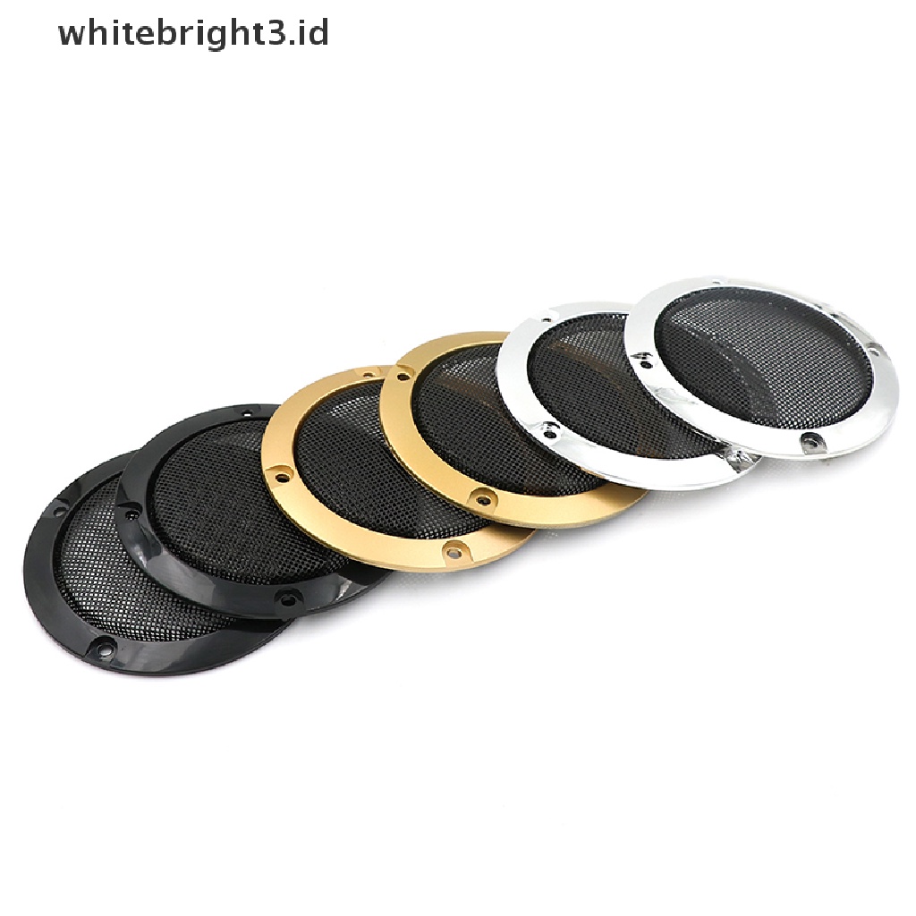 (whitebright3.id) 2pcs cover speaker Audio 3 &quot;Bahan metal mesh