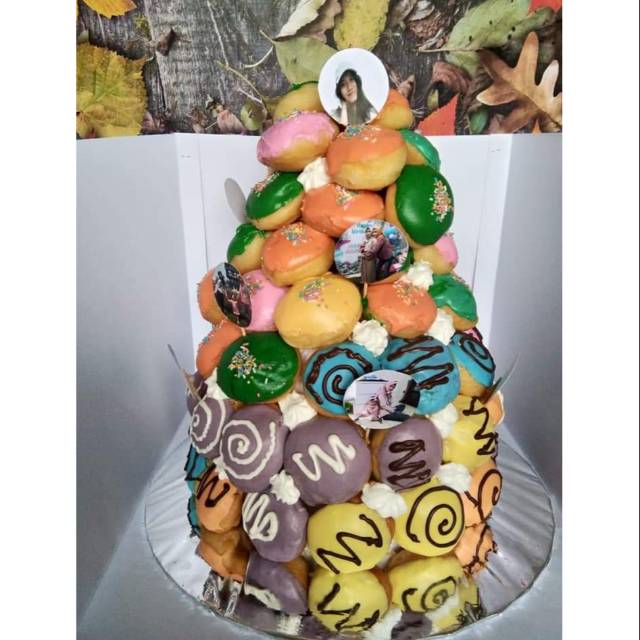 Donat Tower Donat Ulang Tahun Custom Donat Tower Shopee Indonesia