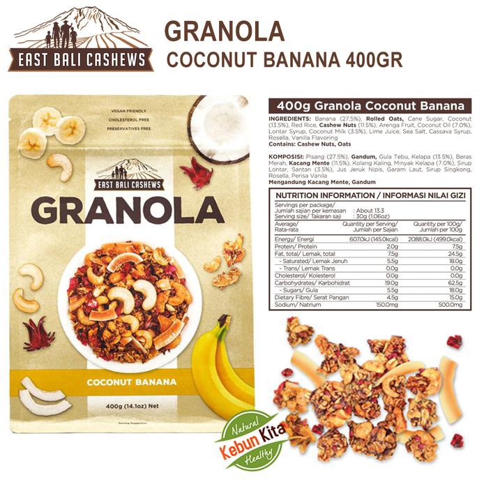 

GRANOLA CASHEWS COCONUT BANANA 400GR
