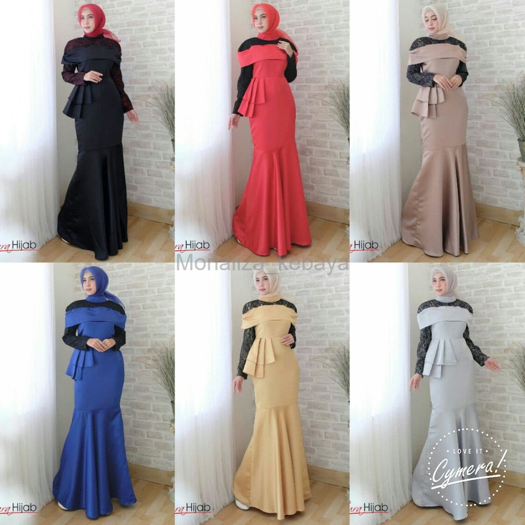 Termewah Gaun duyung bridal komb tile by Aura hijab