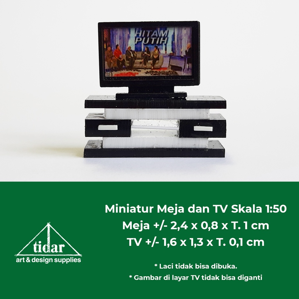 

[MR] AE - Miniatur Maket Meja TV Skala 1:50 - Rak / Bufet Televisi