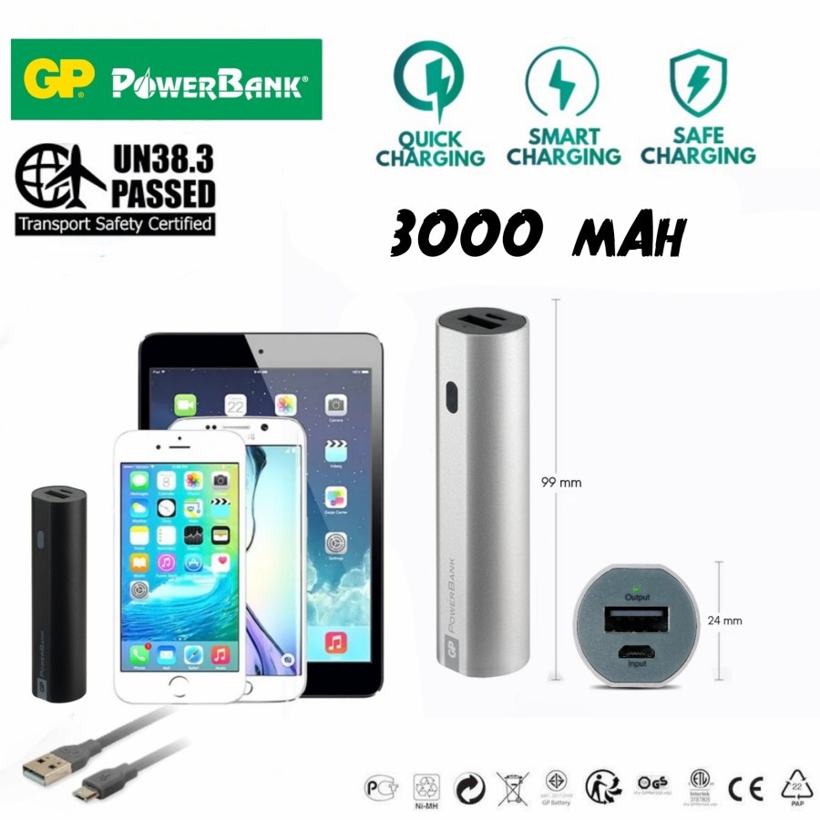 PROMO GP Powerbank Fast Charge Power Bank Dual Output Real Capacity