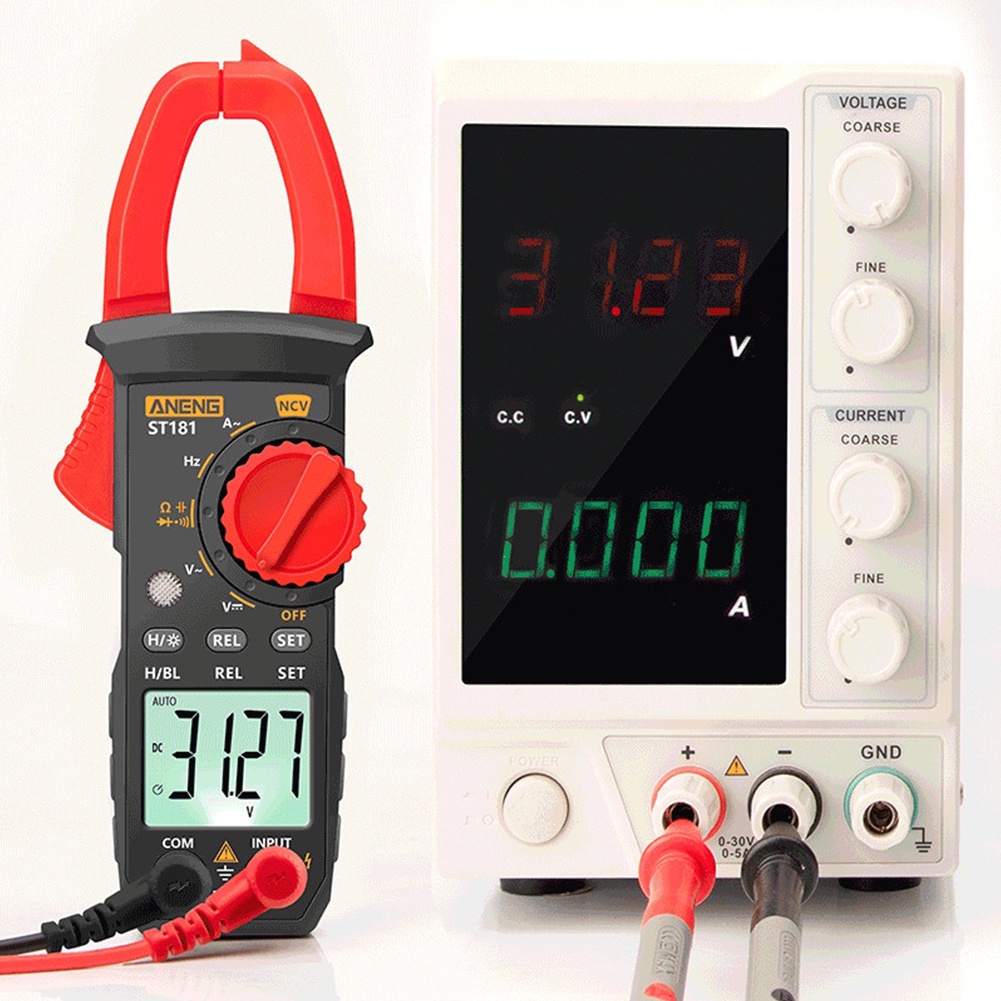 Battery Powered Backlight Resistance Capacitance Frequency Data Hold 4000 Counts Digital Clamp Meter