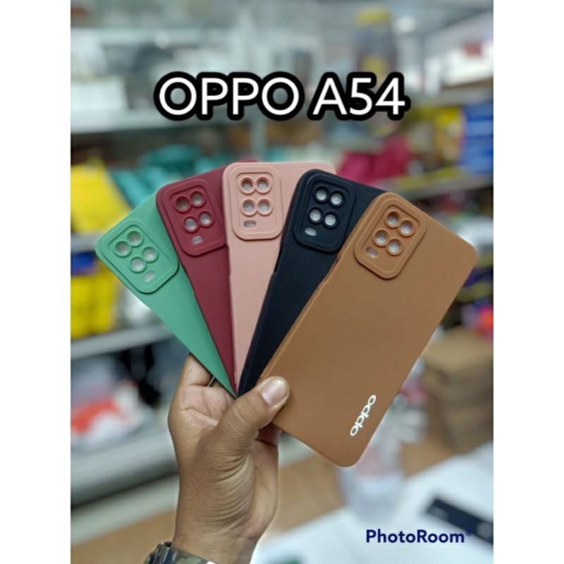 SOFTCASE PRO CAMERA OPPO  A54 SLICON MACARON PRO CAMERA TERBARU