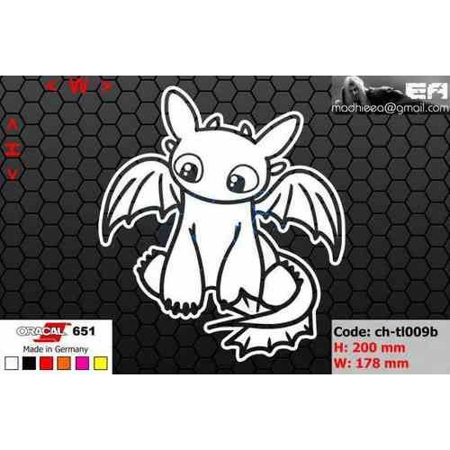 ea cutting sticker / decal Code: ch-tl009b ( toothless dragon )