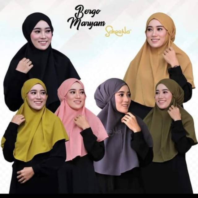 Jilbab BERGO MARYAM - MATT DIAMOND - UKURAN S M L