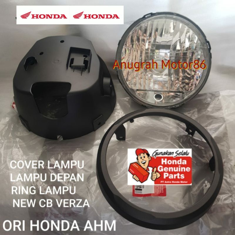 Set Lampu Batok CB Verza Reflektor Lampu Depan Cover Lampu Batok Ring Set Cb Verza asli honda