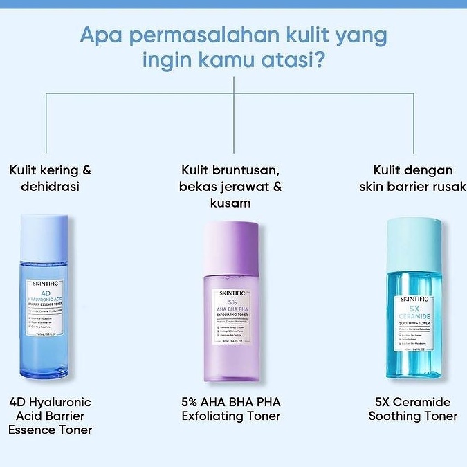 Skintific Toner Series - Hyaluronic Acid | Ceramide | Glycolic Acid