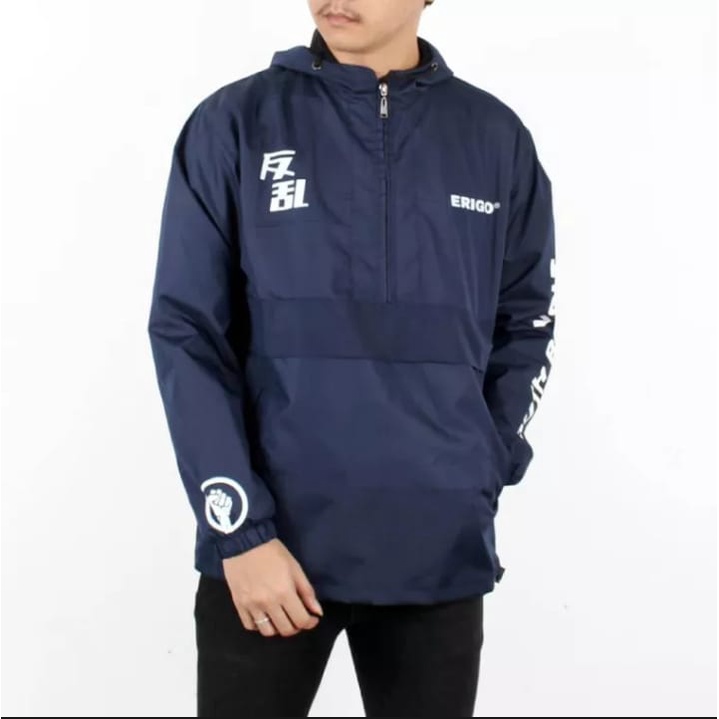 Jaket cagoule waterproof bahan taslant