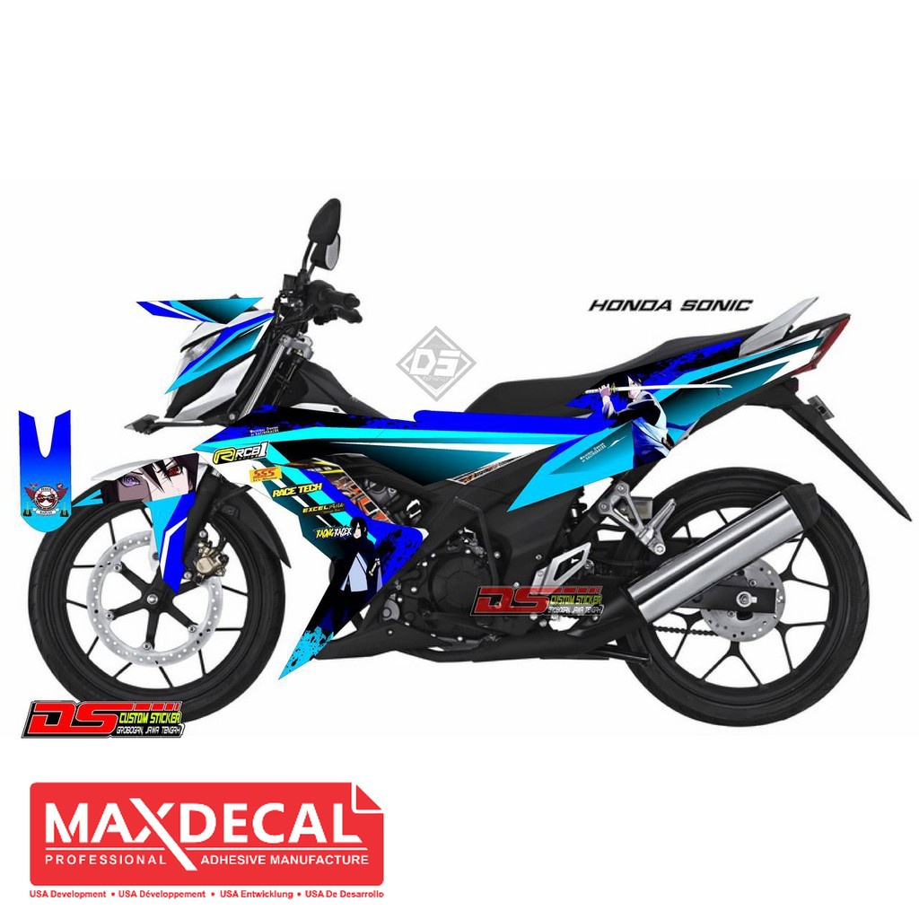 Decal Honda Sonic Motif Sasuke Biru