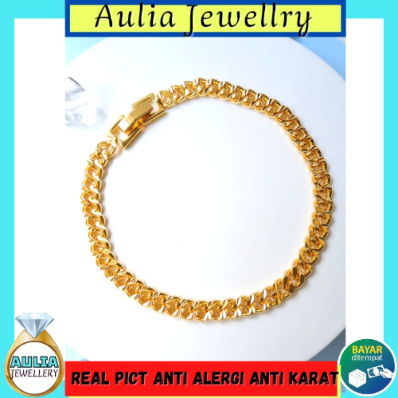 GELANG RANTAI TITANIUM GELANG XUPING WANITA AKSESORIS WANITA AKSESORIS FASHION GELANG TANGAN BANGLE