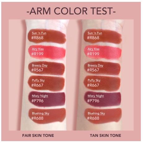 Y.O.U Cloud Touch Fixing Lip Tint [ Soft Velvet Finish Lip Stain | Korean Style Lipstik | Melembabkan Bibir | Warna Cerah Natural ]