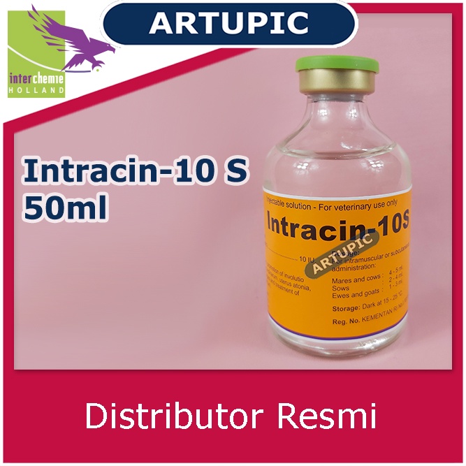 Intracin 10s 50ml Obat Mempercepat Kontraksi Kelahiran Melahirkan Hormon Penambah Kelenjar Air Susu Mengatasi gangguan reproduksi Menghentikan perdarahan pembengkakan puting susu Menggugurkan kebuntingan yang tidak dikehendaki