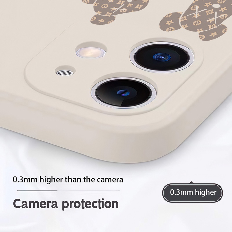 Infinix Hot 30i Zero 5G 2023 Note 12 2023 12 G96 12 Pro 11 Hot 12 Pro 20S Smart 7 6 Smart 5 Hot 11S NFC Hot 11 Play 12 10 Play 9 Play Hot 10S Hot 10T Fashion Graffiti Bear Pola Kepala Ponsel Silicone Case Binteacase