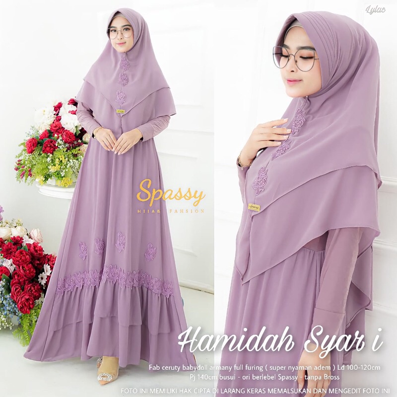 HAMIDAH GAMIS HIJAB SYARI ORI BY SPASSY