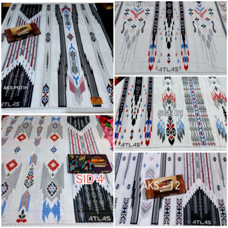 Sarung Atlas Idaman Kembang / Idaman Harmoni New Motif BHS Warna Putih