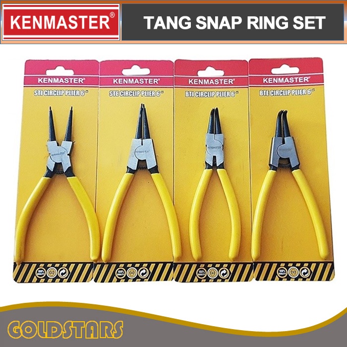 Tang Snap Ring Set 4 pcs 6 inch Kenmaster Tang Cirlip STI STE BTI BTE