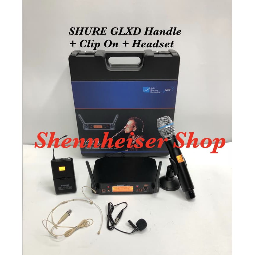 Mic Wireless SHURE GLXD 24 Pegang Jepit Headset Atau SHURE GLXD24