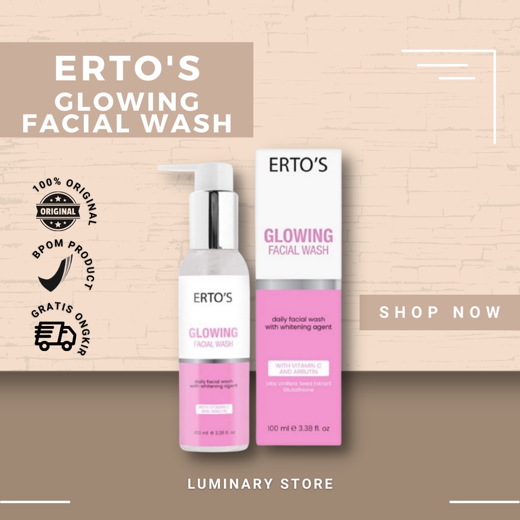 ERTOS GLOWING FACIAL WASH SABUN PEMBESIH MUKA ORIGINAL BPOM