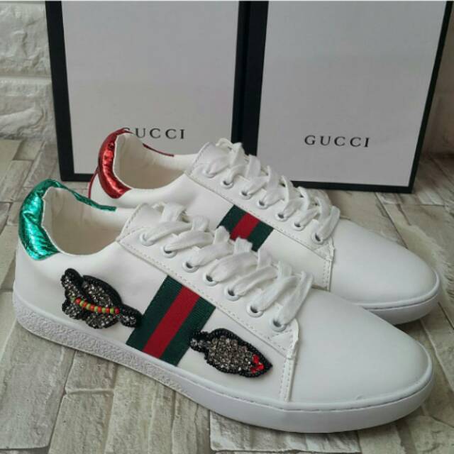 SEPATU WANITA SLIP ON GUCCI ARROW/ GUCCI PANAH SNEAKER  IMPORT