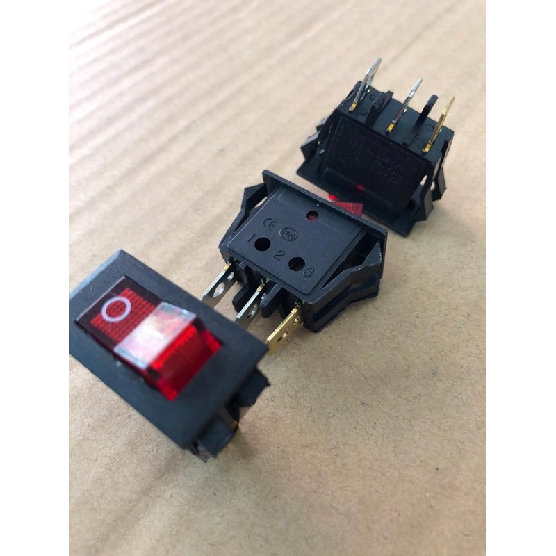 Saklar Rocker switch Tanggung Lampu TEBAL 3 pin / 3 kaki ON OFF ROCKER SWITCH