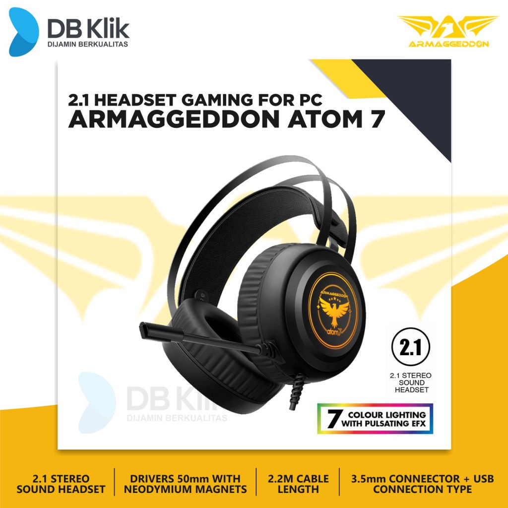 Headset Gaming Armaggeddon ATOM 7 The Ultimate 2.1 Wired - ATOM 7